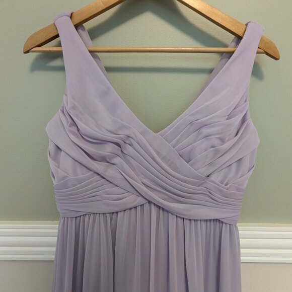 David's bridal Iris Chiffon dress in Size 10 - Picture 2 of 5